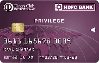 HDFC Bank Diners Club Privilege Credit Card